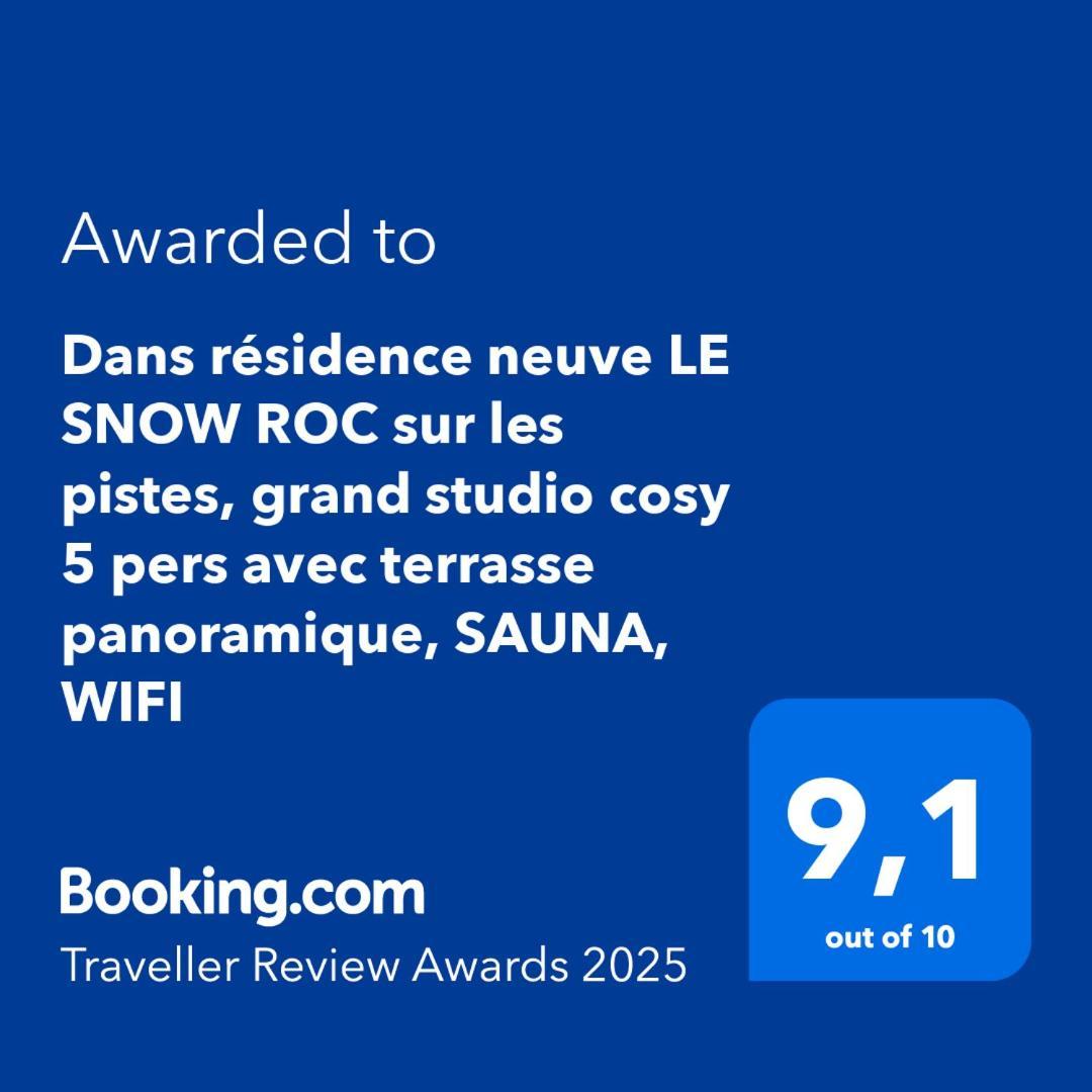 Dans Residence Neuve Le Snow Roc Sur Les Pistes, Grand Studio Cosy 5 Pers Avec Terrasse Panoramique, Sauna, Wifi แซงต์-ฌ็อง-โดลป์ ภายนอก รูปภาพ